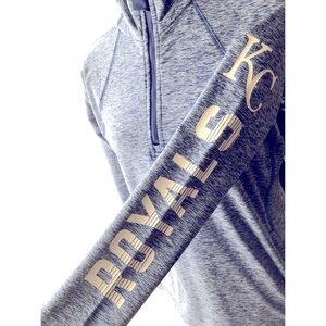 NWT Women’s KC Royals Quarter-Zip Pullover, G-III 4Her by Carl Banks, Size L